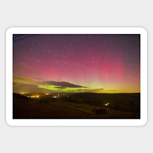 Aurora Borealis Northern Lights Over Barden Yorkshire Dales 2562 Sticker